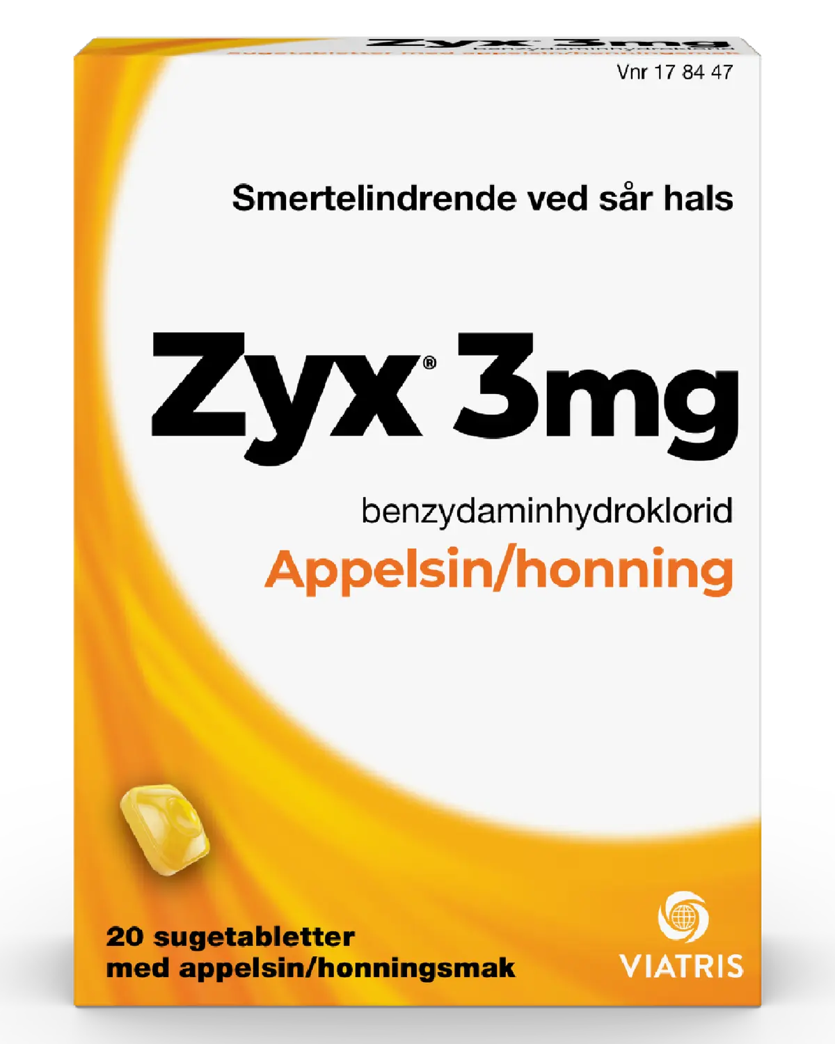 3 mg sugetabletter appelsin og honning