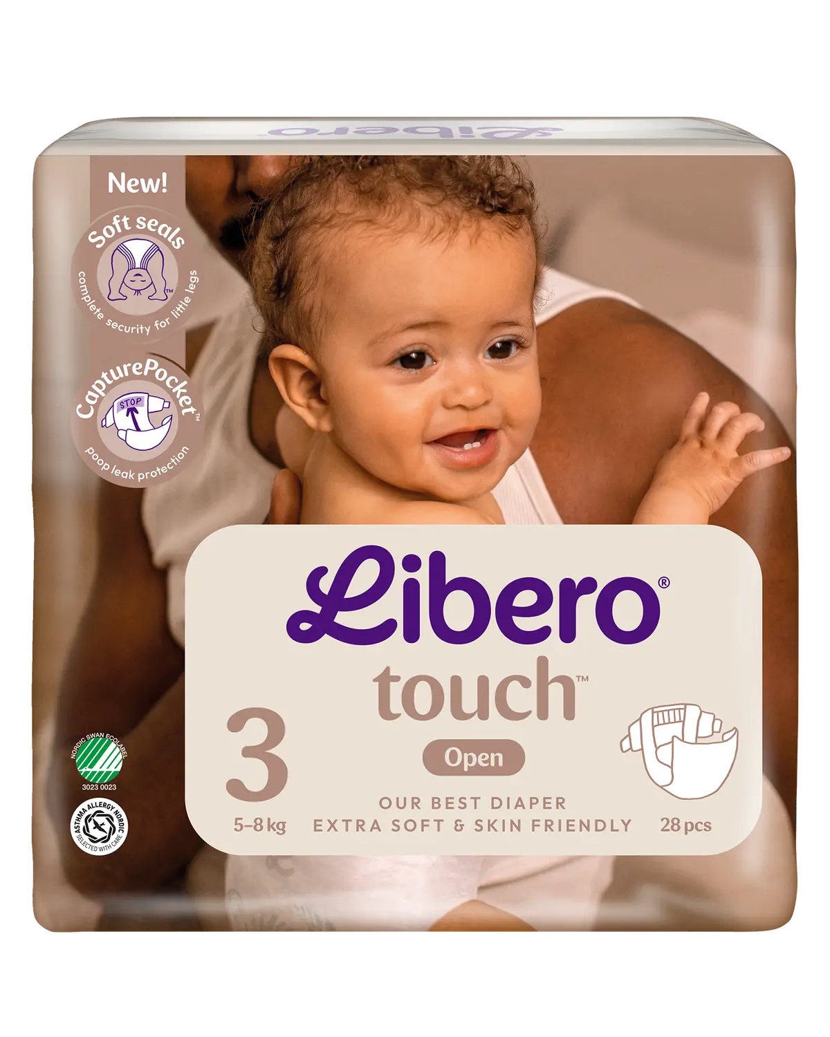 Touch 3 åpne bleier 5-9kg
