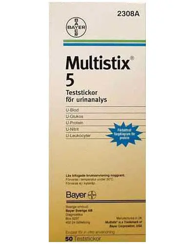 Multistix 5 urinstrimmel 2308 50 stk