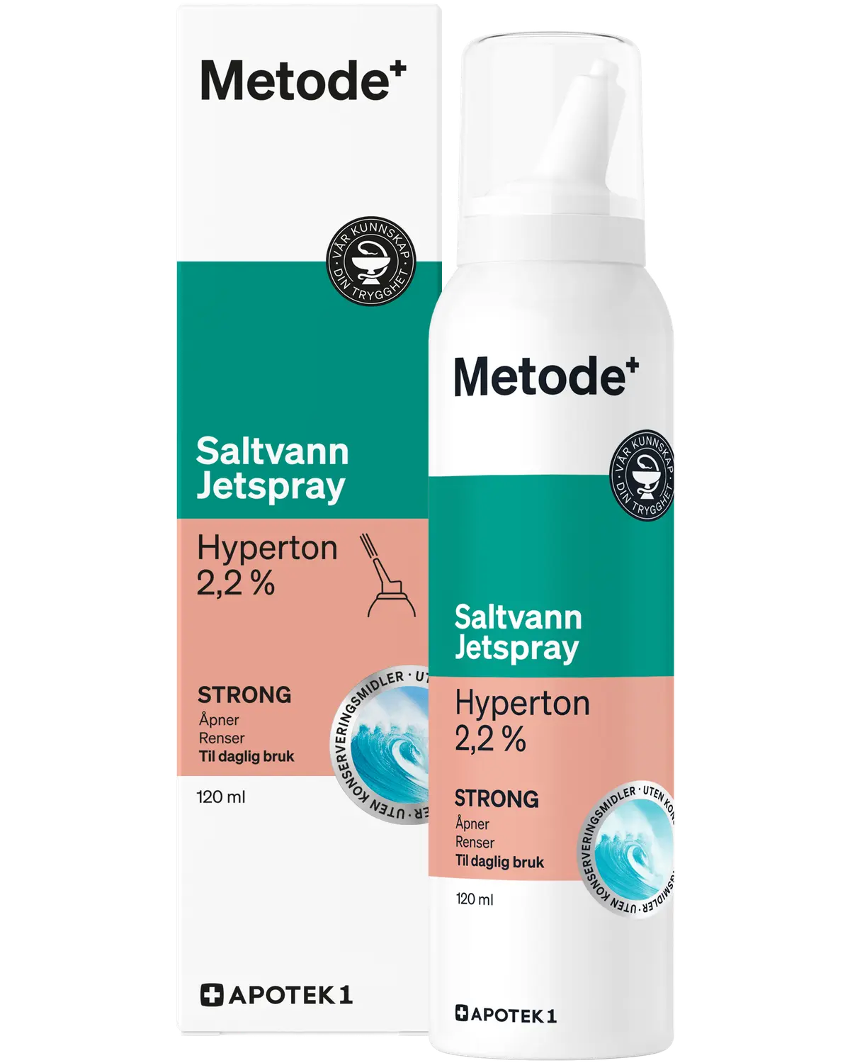 Metode hyperton saltvann jetspray 120 ml