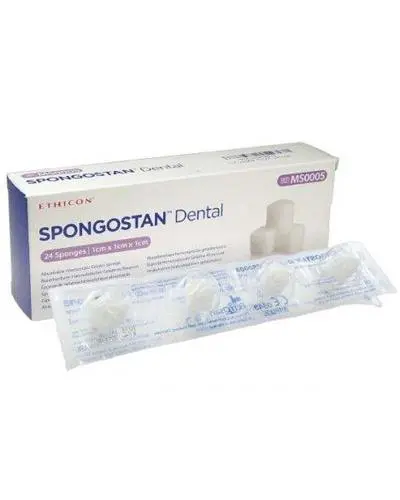 Spongostan dental gelatinsvamp steril 10x10x10mm 24 stk