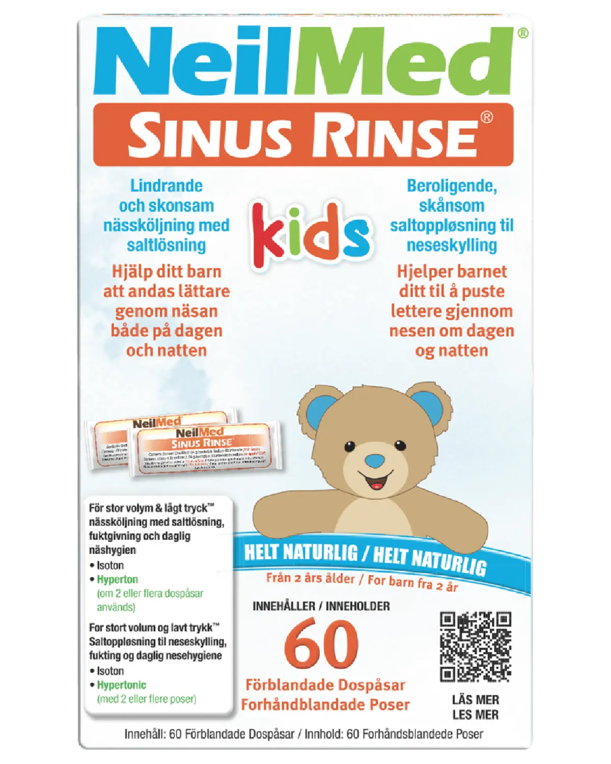 NeilMed Sinus Rinse Kids porsjonsposer med salt 60 stk