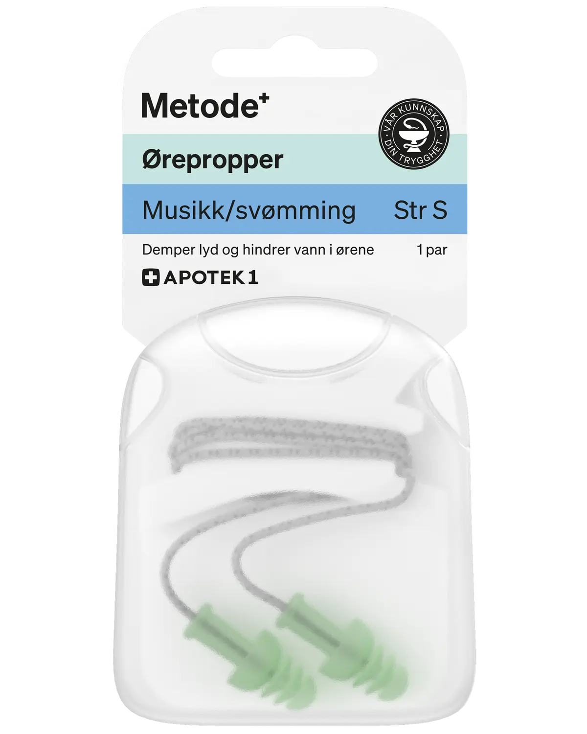 Metode ørepropper musikk/svømming S 1 par