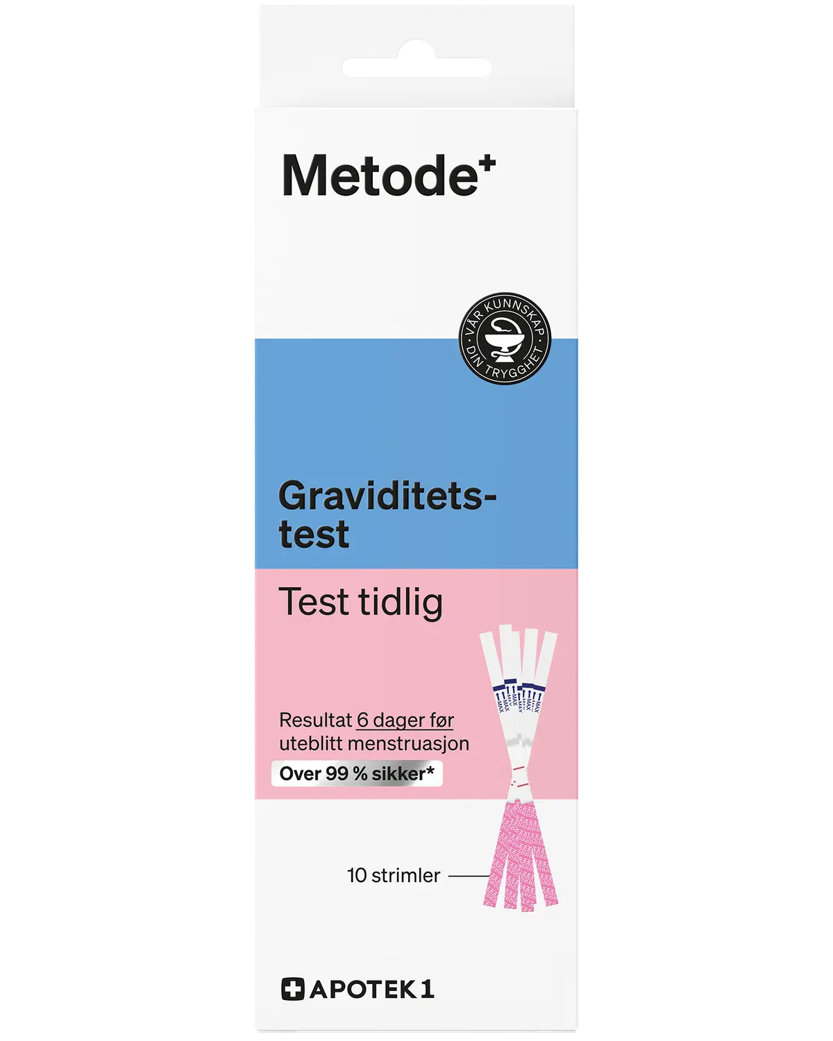 Metode graviditetstest tidlig strimler 10 stk
