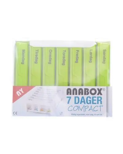 Anabox Compact ukesdoseringseske grønn 1 stk