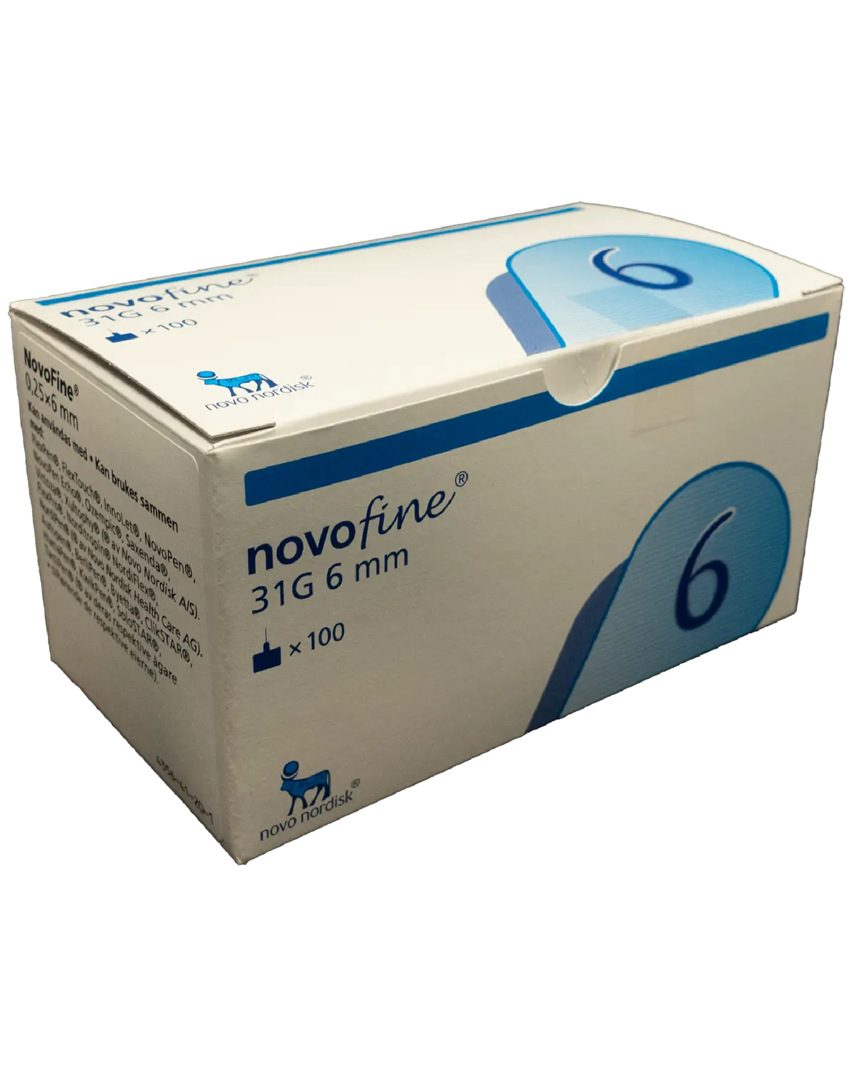 NovoFine nåler 31G 6 mm 100 stk