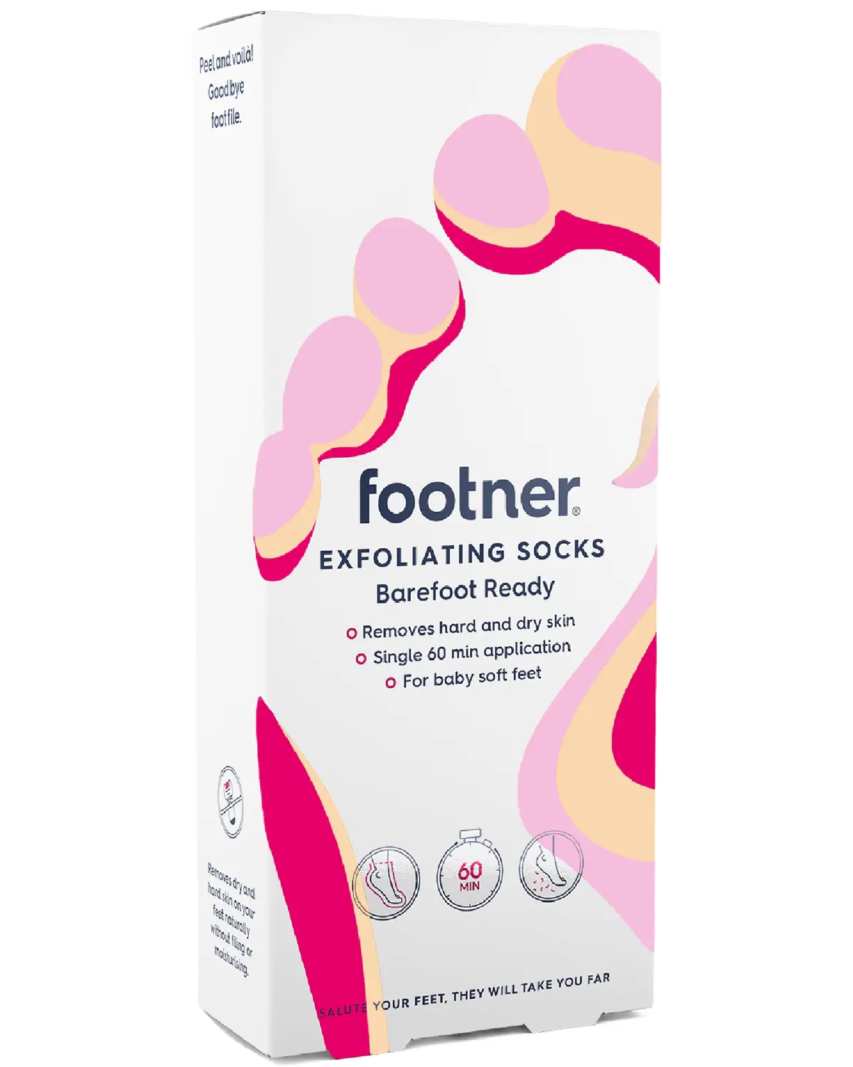 Footner eksfolierende sokker 1 par