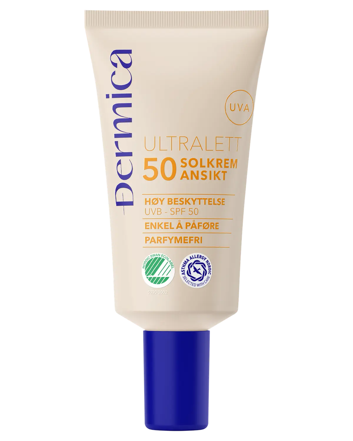 Dermica ultralett solkrem ansikt SPF50 50 ml