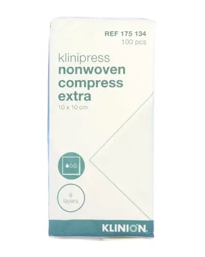 Kompress nw Klinion 10x10cm 8lag usteril 100 stk