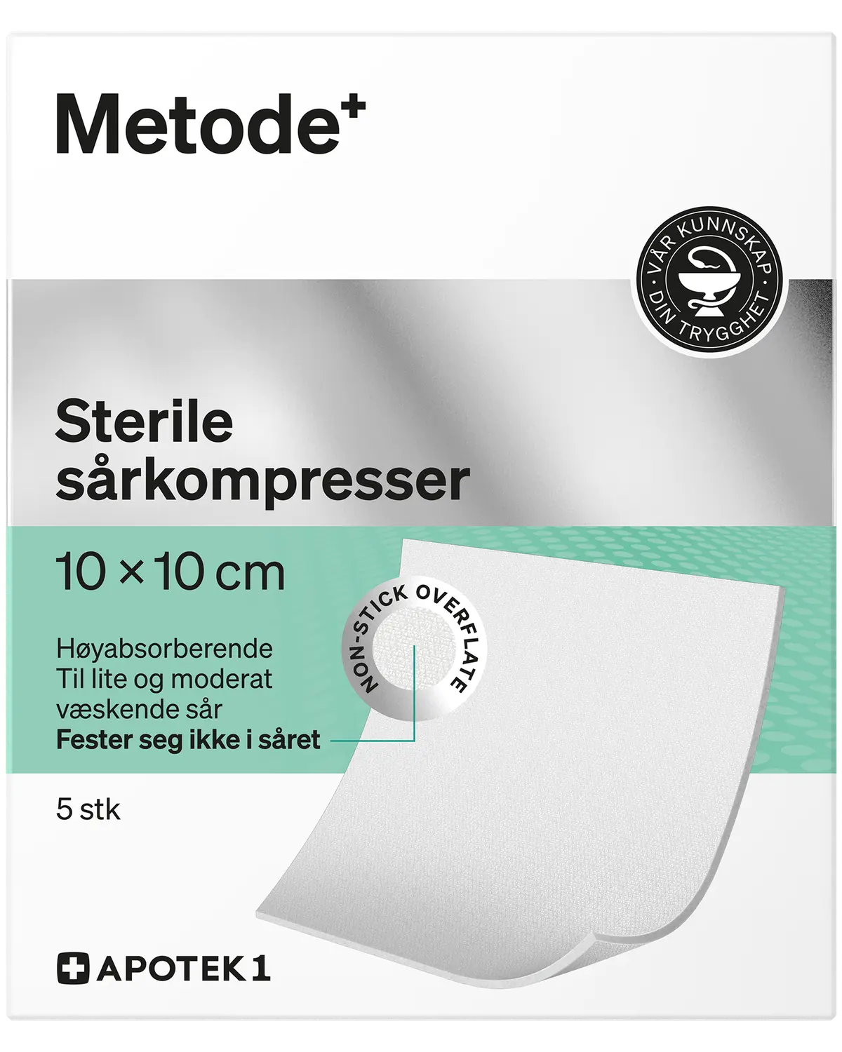 Metode steril sårkompress 10 x 10 cm 5 stk