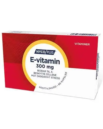 Nycoplus E-vitamin 300 mg kapsler 60 stk