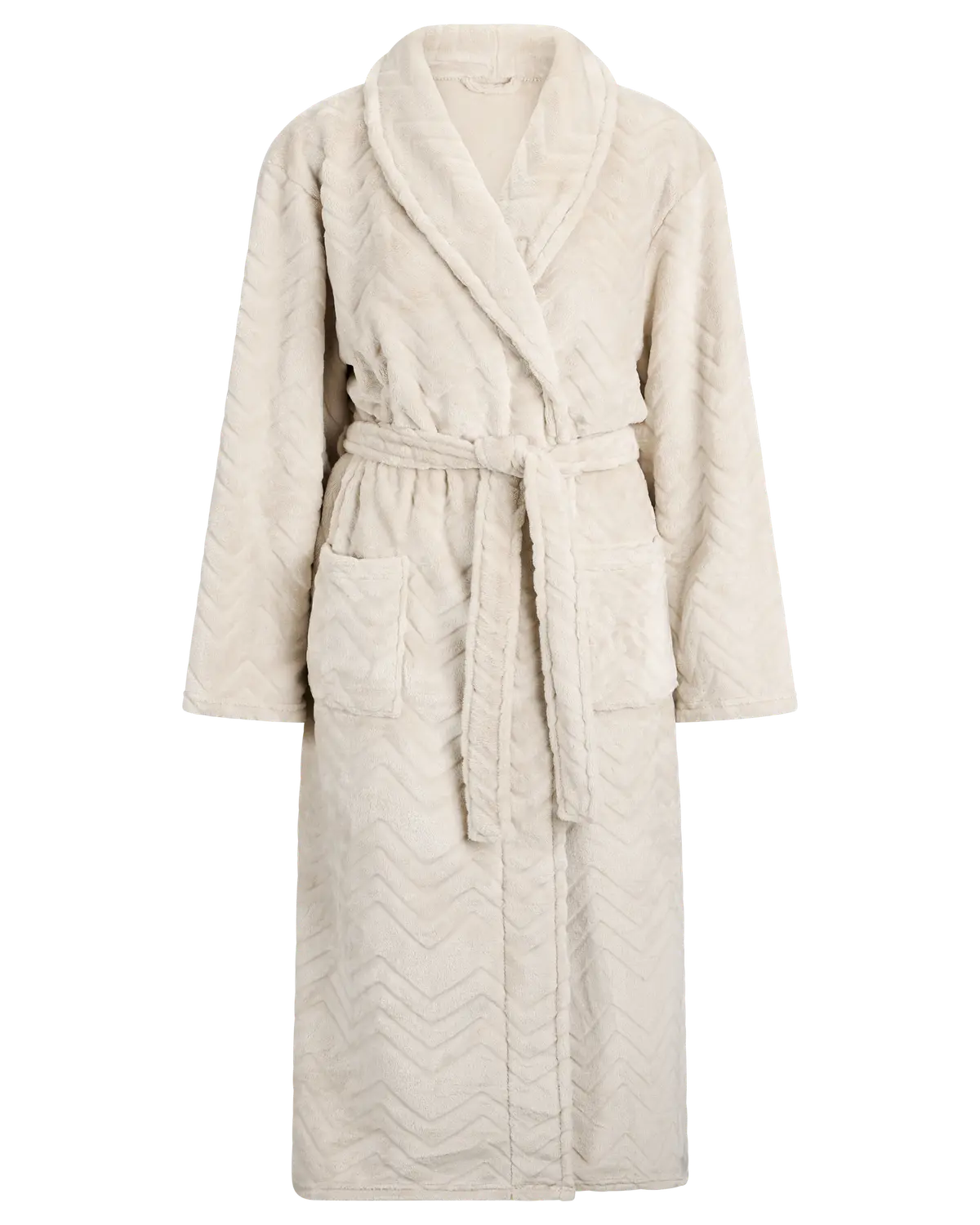 Wear morgenkåpe dame sikksakk beige