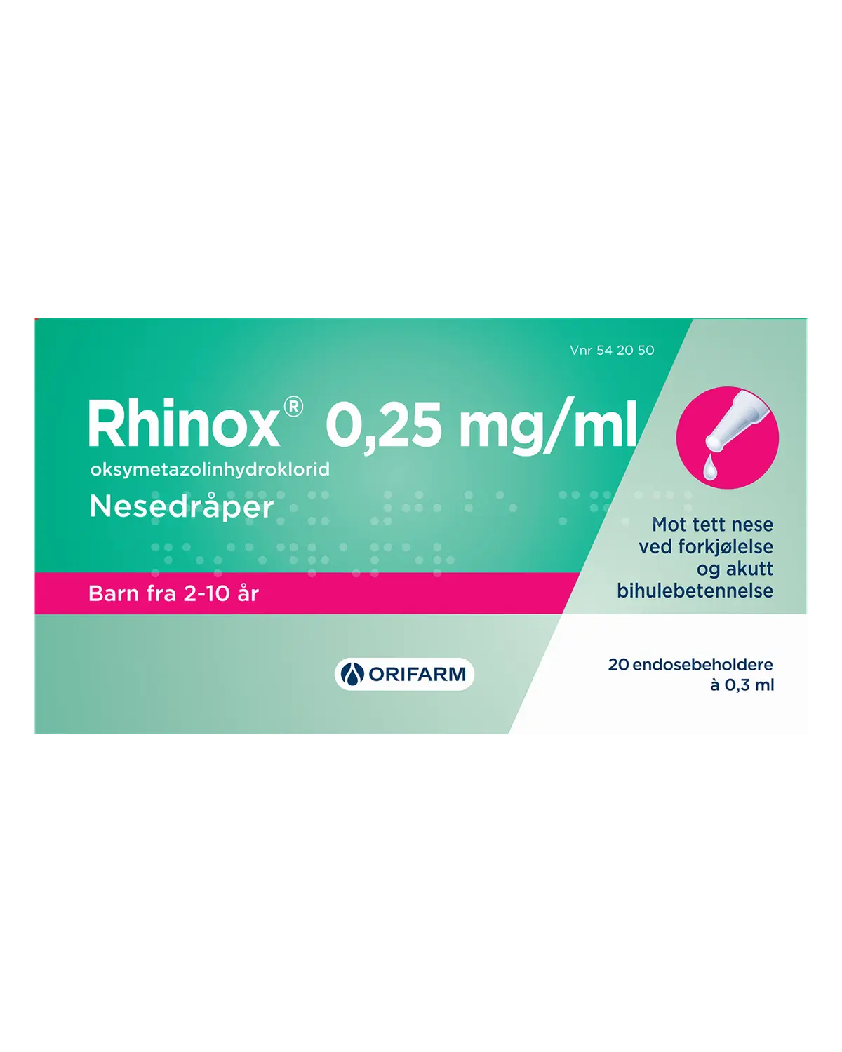 0,25 mg/ml nesedråper endosebeholdere
