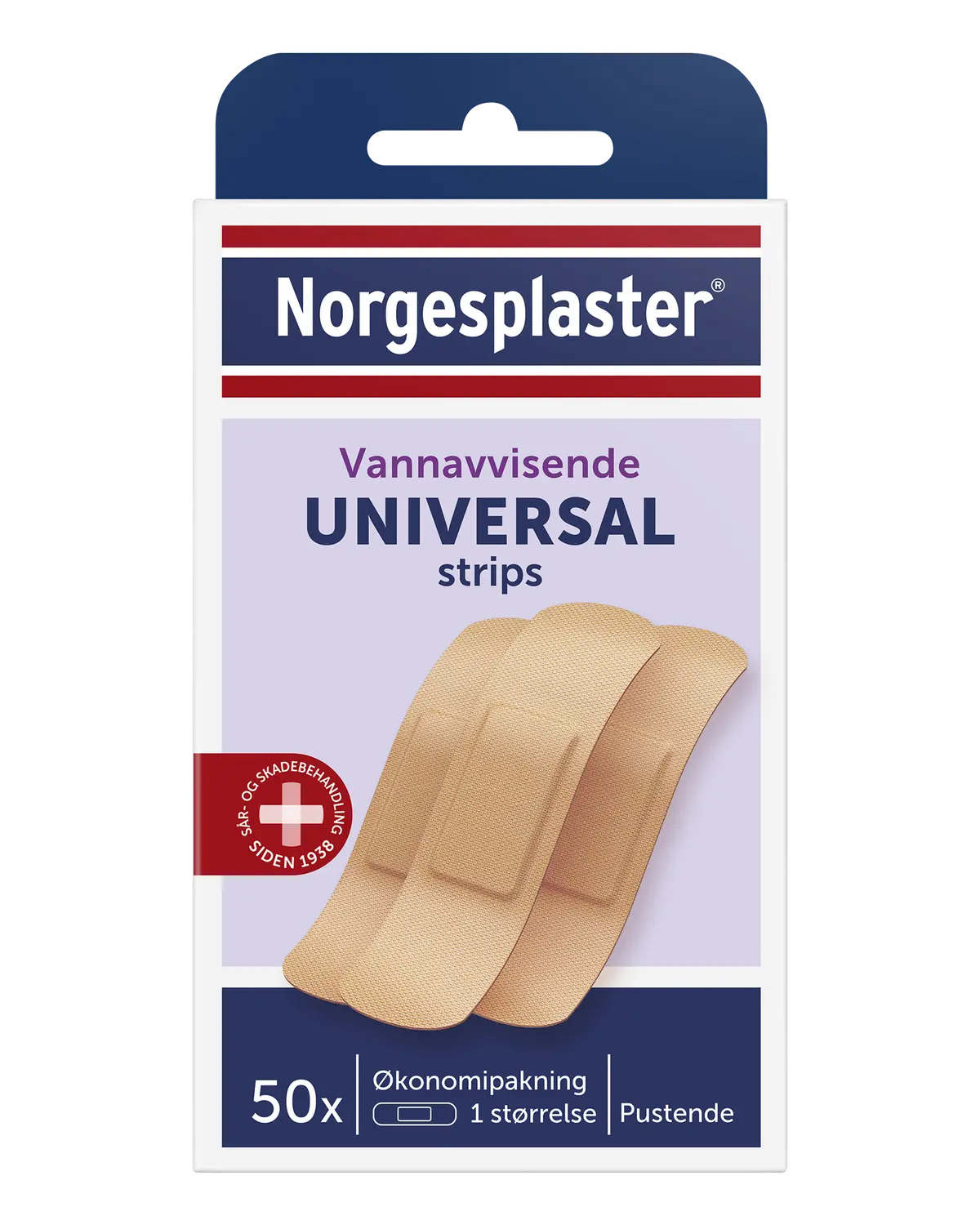 Norgesplaster Universal strips plaster økonomipakning 50 stk