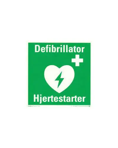 Symbolskilt hjertestarter 20x20cm