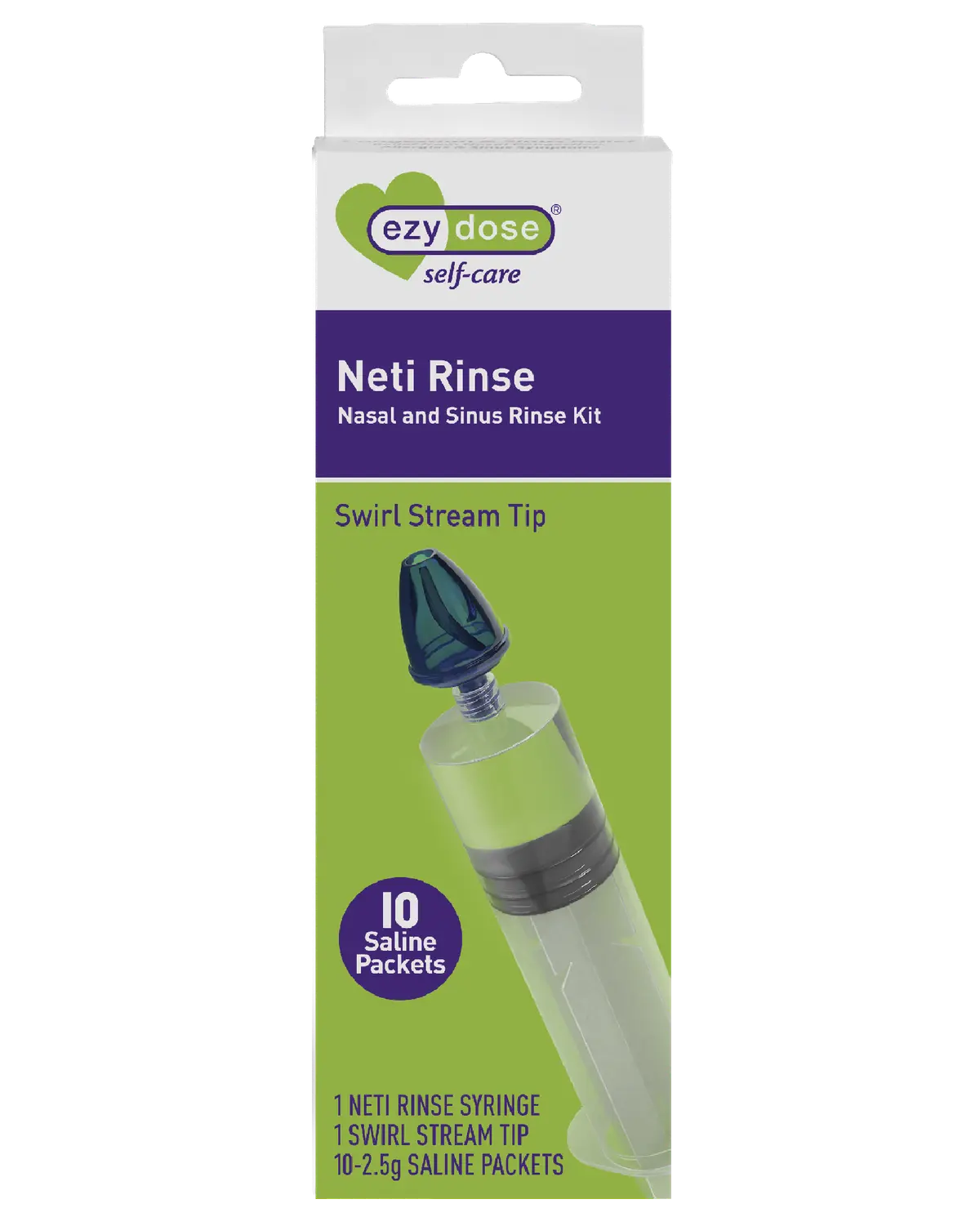 Ezydose Neti Rinse neseskyllesprøyte med enkeltdoser salt 1 sett