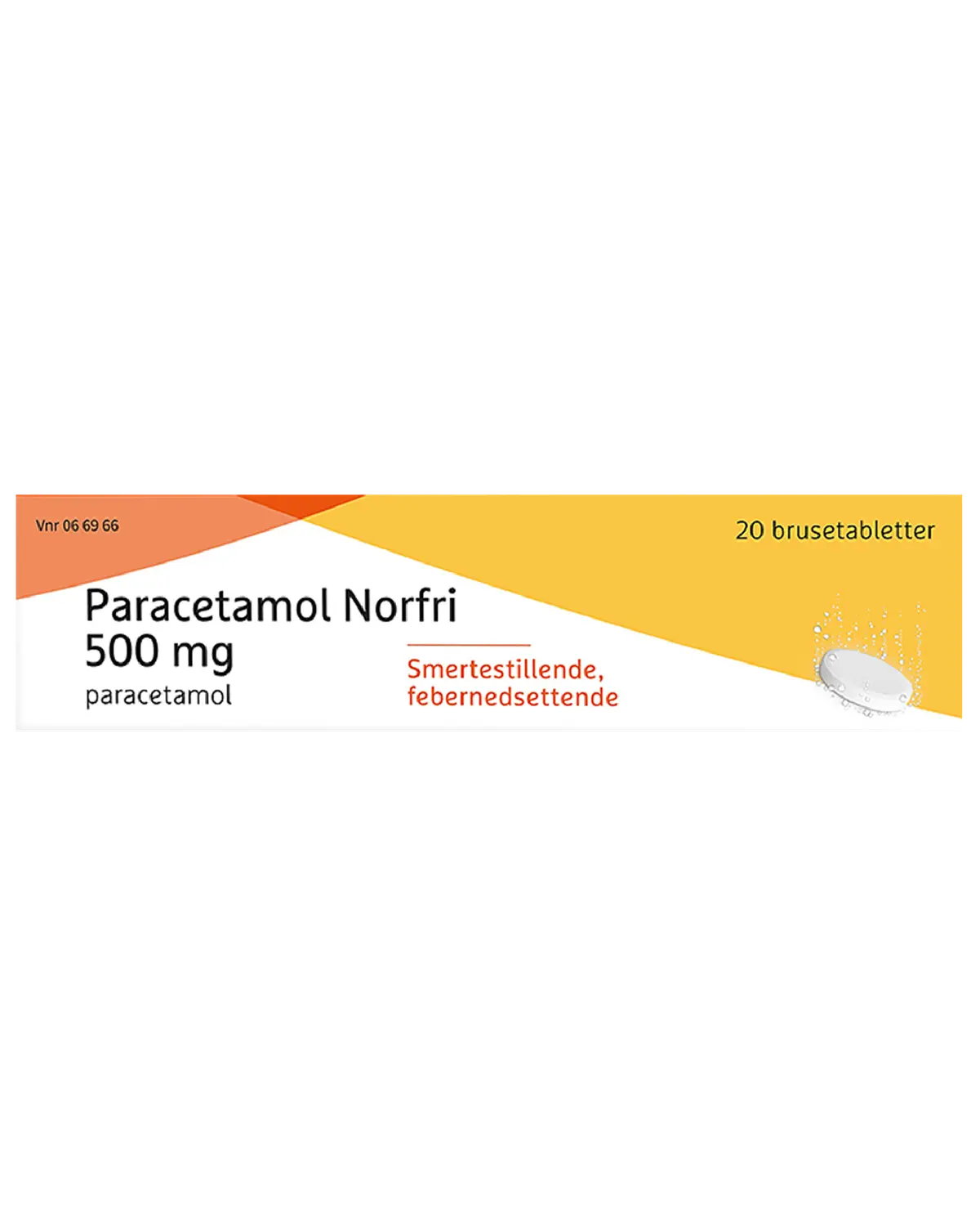 Paracetamol  500 mg brusetabletter