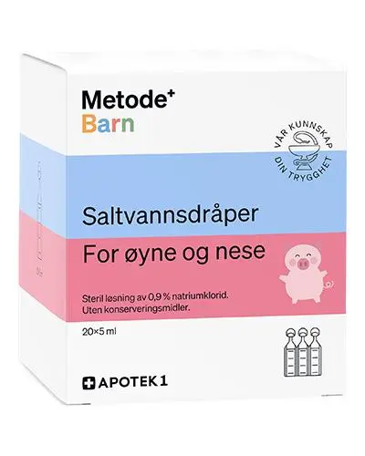Metode saltvannsdråper i endosebeholdere for barn 20x5 ml