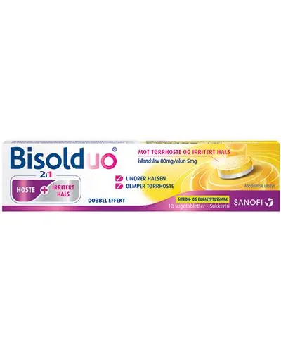 Bisolduo sugetabletter sitron/eukalyptus 18 stk
