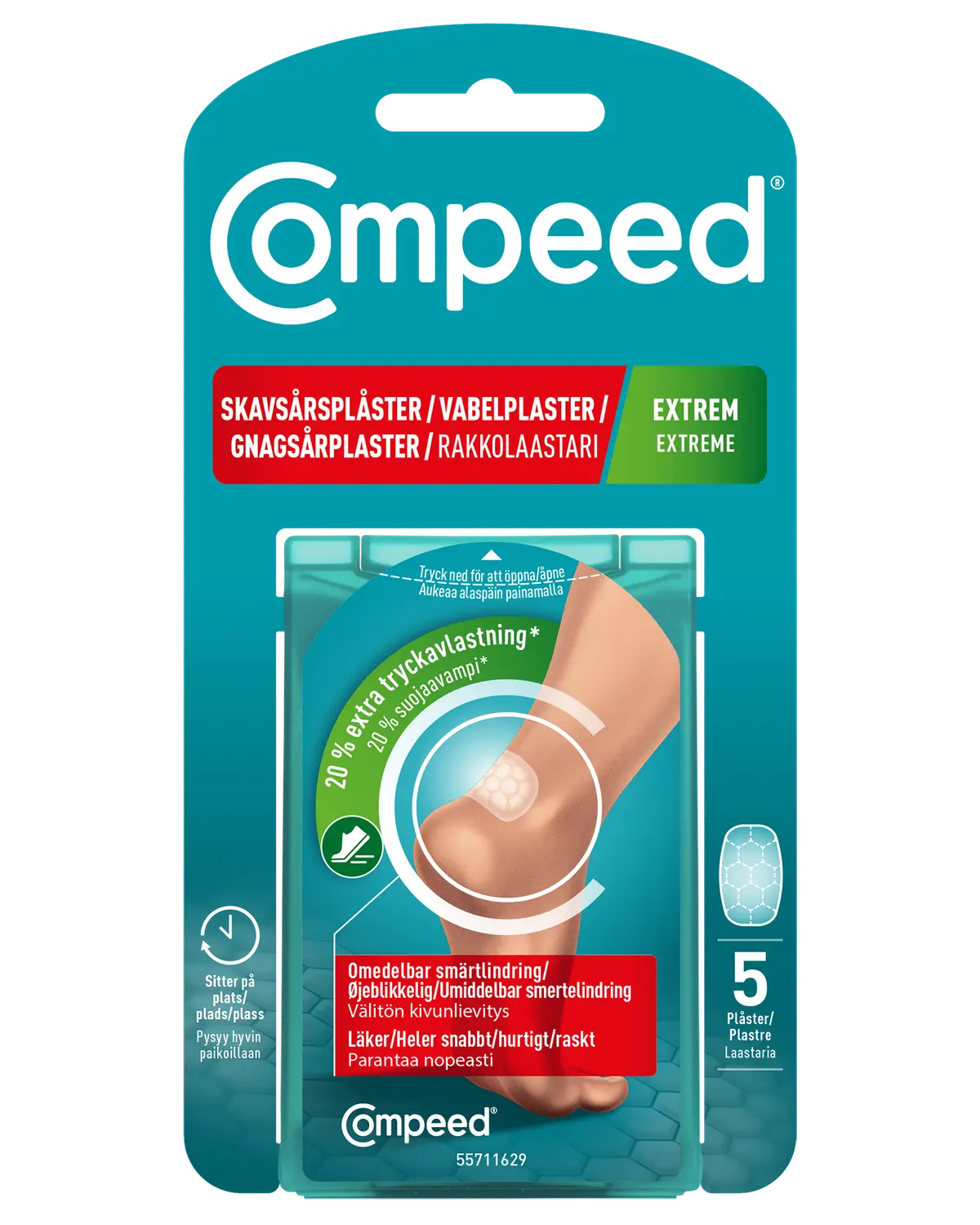 Compeed gnagsårplaster ekstrem 5 stk