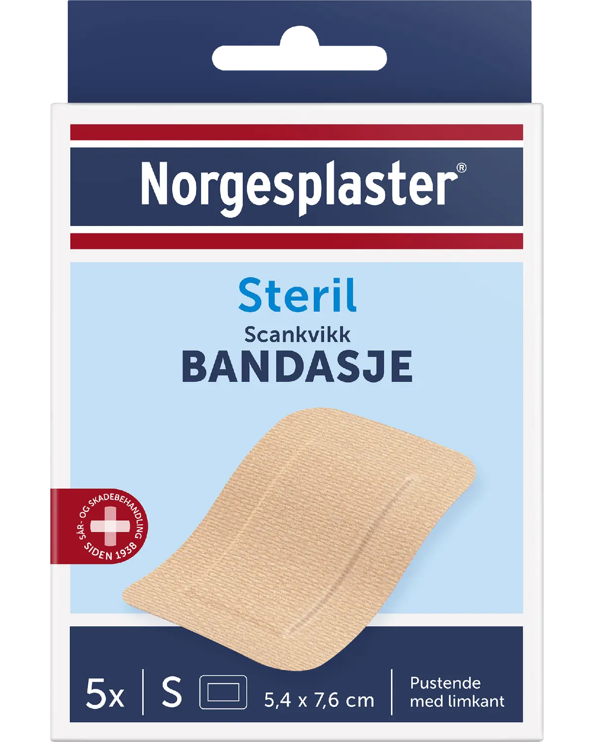 Norgesplaster Scankvikk bandasje beige 5,4 x 7,6 cm 5 stk