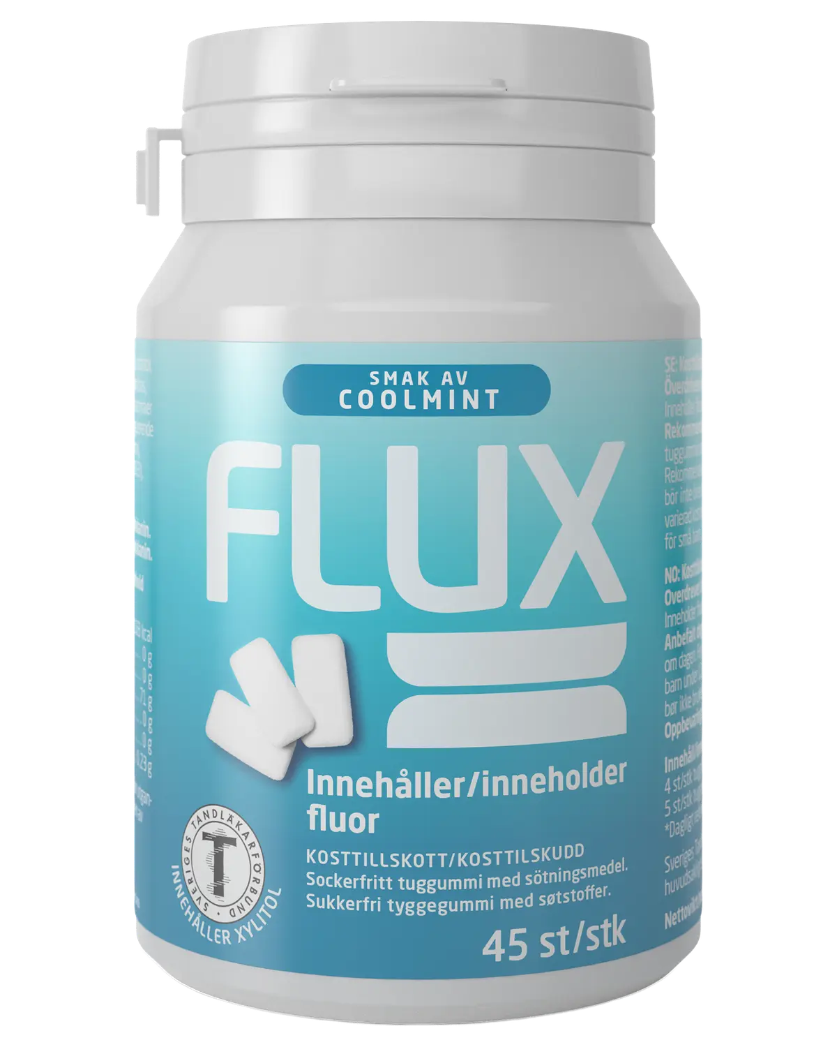 Flux Coolmint tyggegummi i boks 45 stk