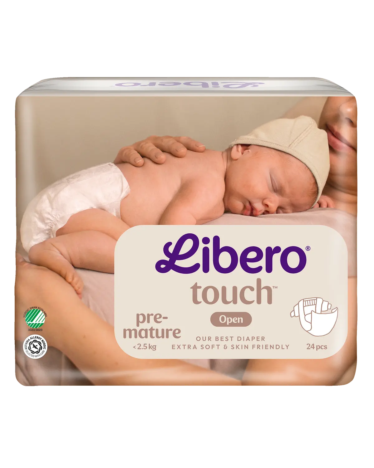 Touch Premature åpne bleier opptil 2,5kg
