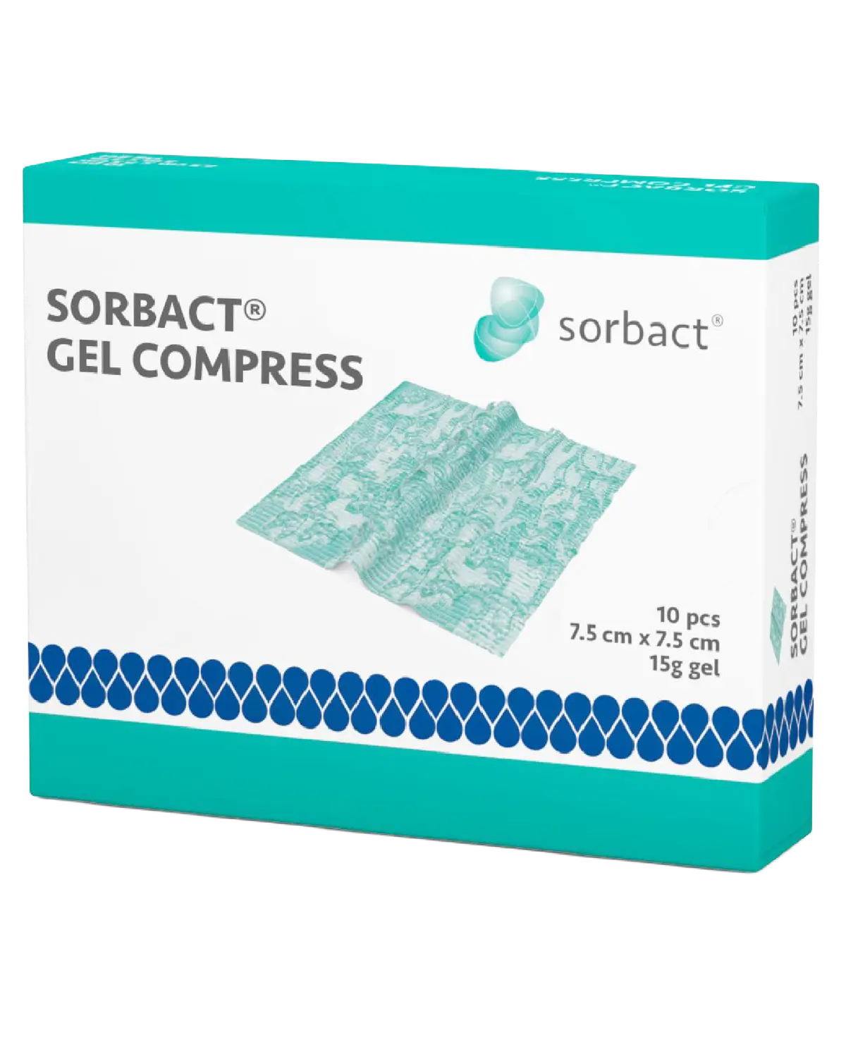 Sorbact gelbandasje 7,5x7,5cm 10 stk