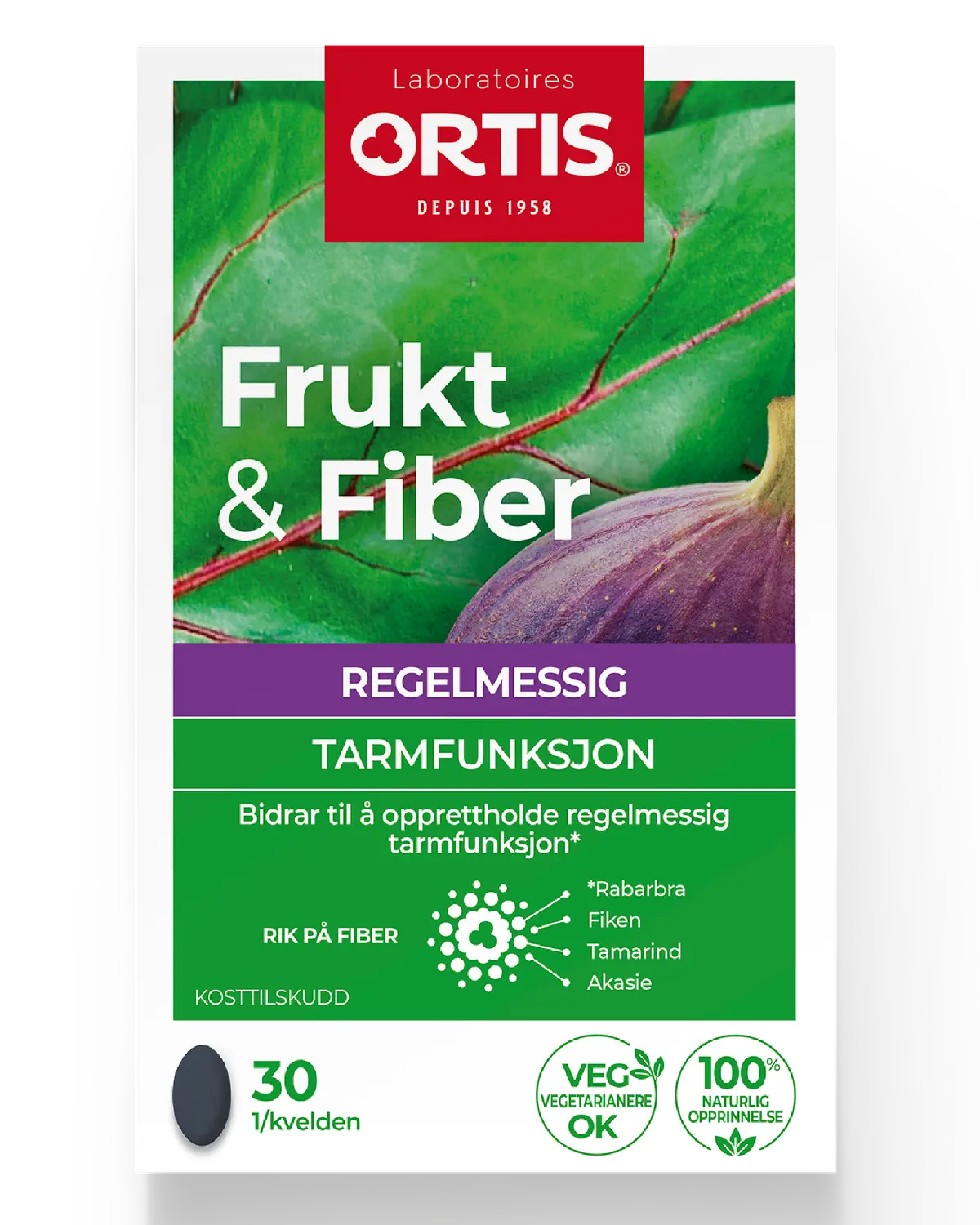 Frukt & Fiber tabletter 30 stk
