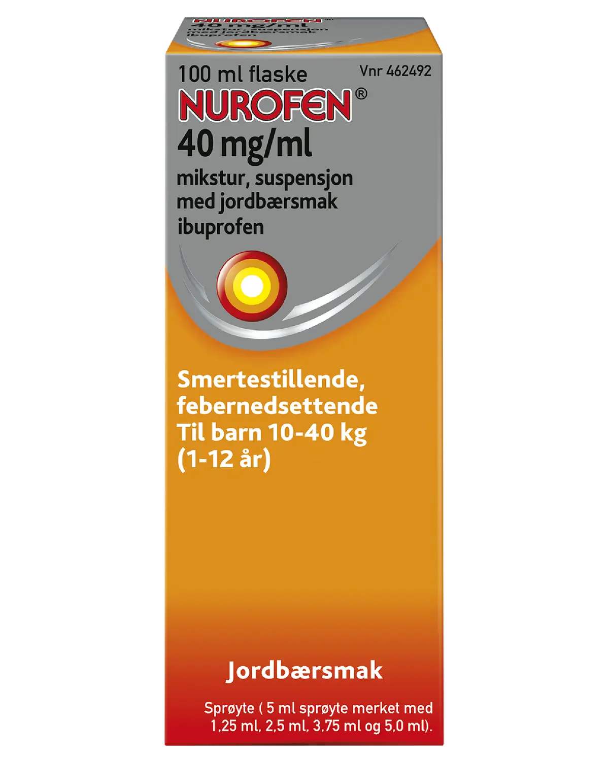40 mg/ml mikstur jordbærsmak