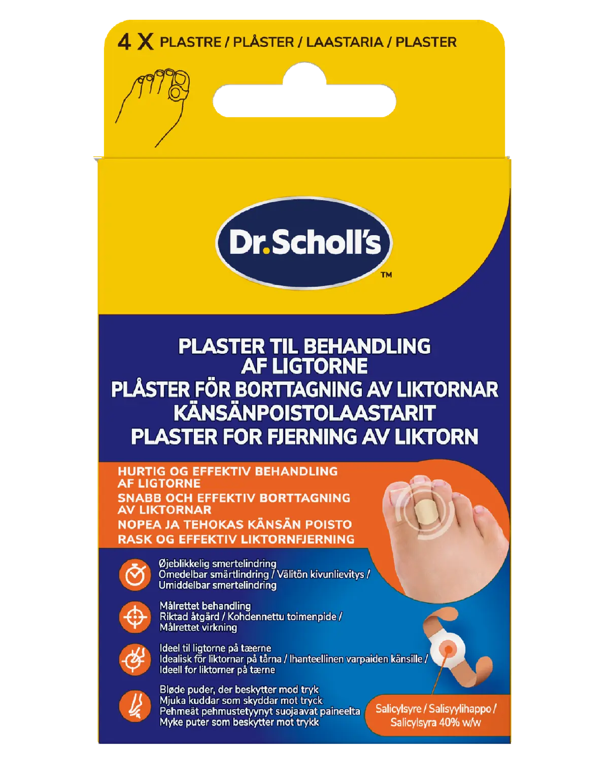 Dr. Scholl's plaster for liktorn 4 stk