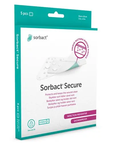 Sorbact bakterie-/soppbindende bandasje 8x10cm 20 stk