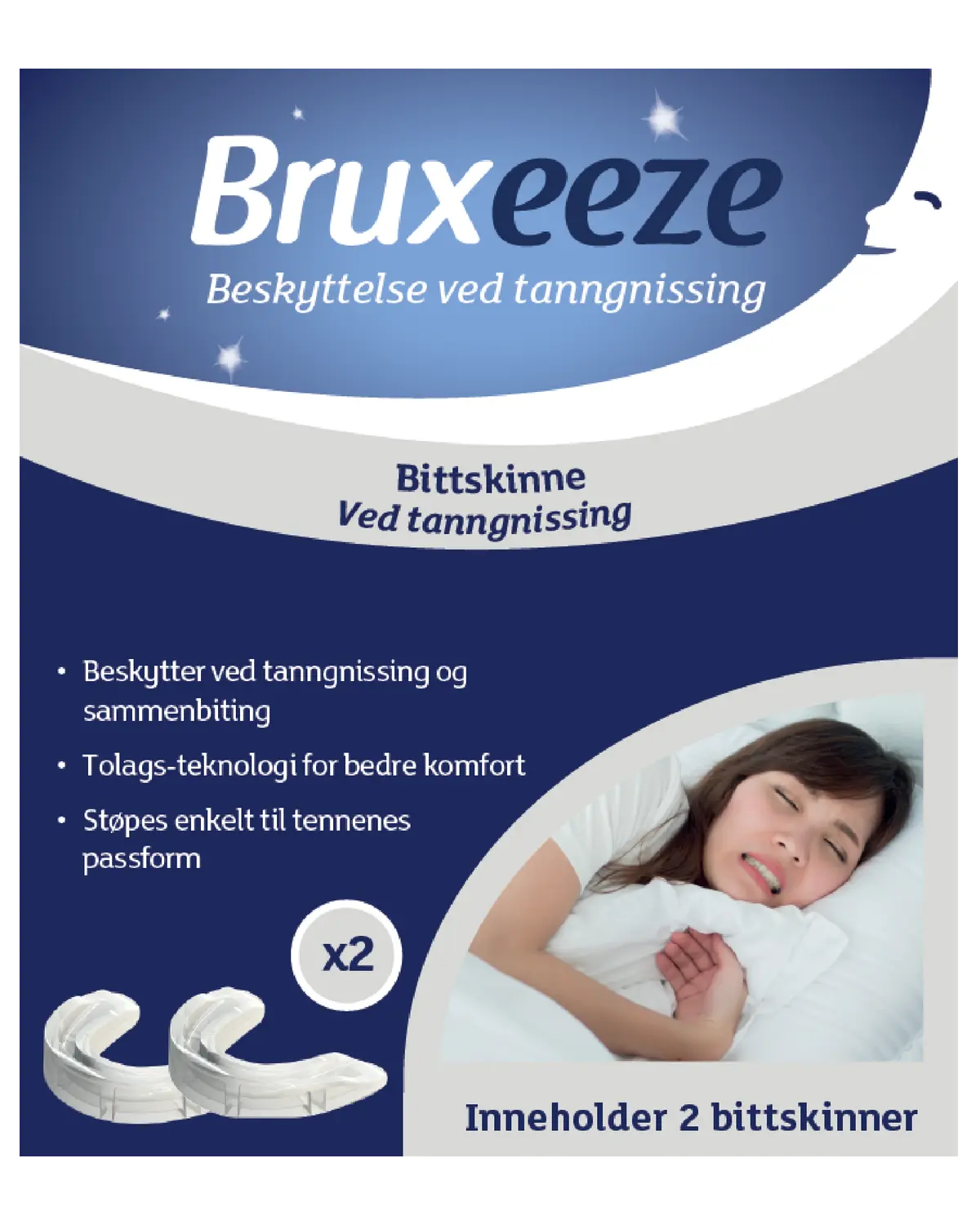 Bruxeeze bittskinne 2 stk
