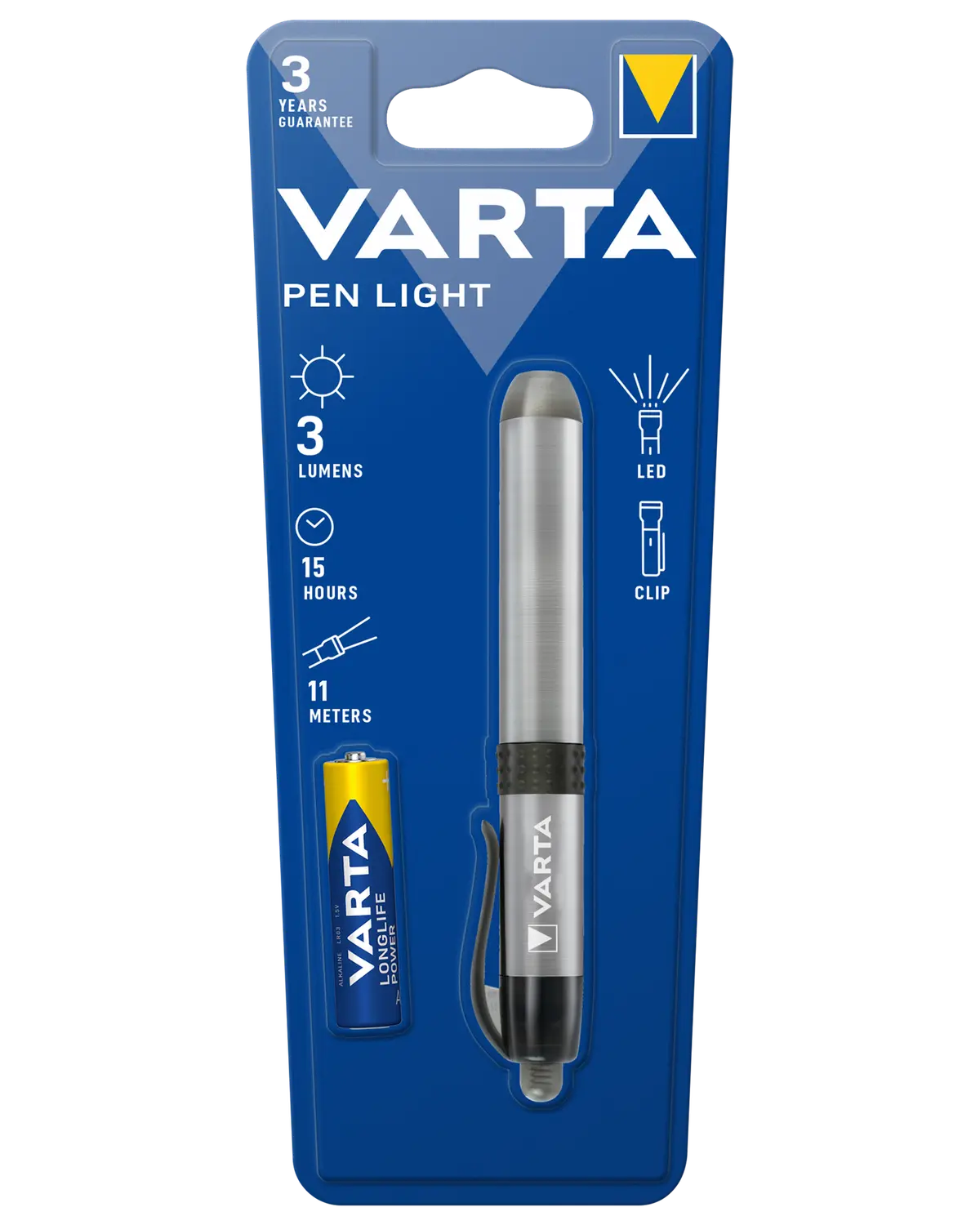 pennelykt inkludert 1 x AAA-batteri