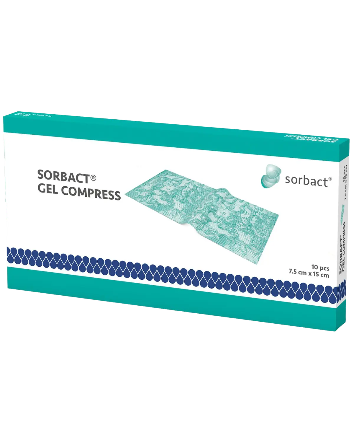 Sorbact gelbandasje 7,5 x 15 cm 10 stk