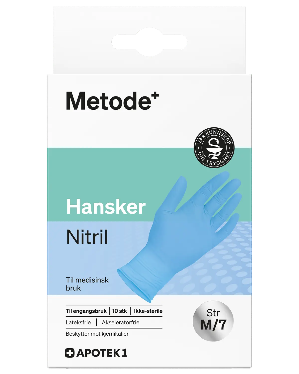 Metode hansker nitril str M/7 reisepakning 10 stk