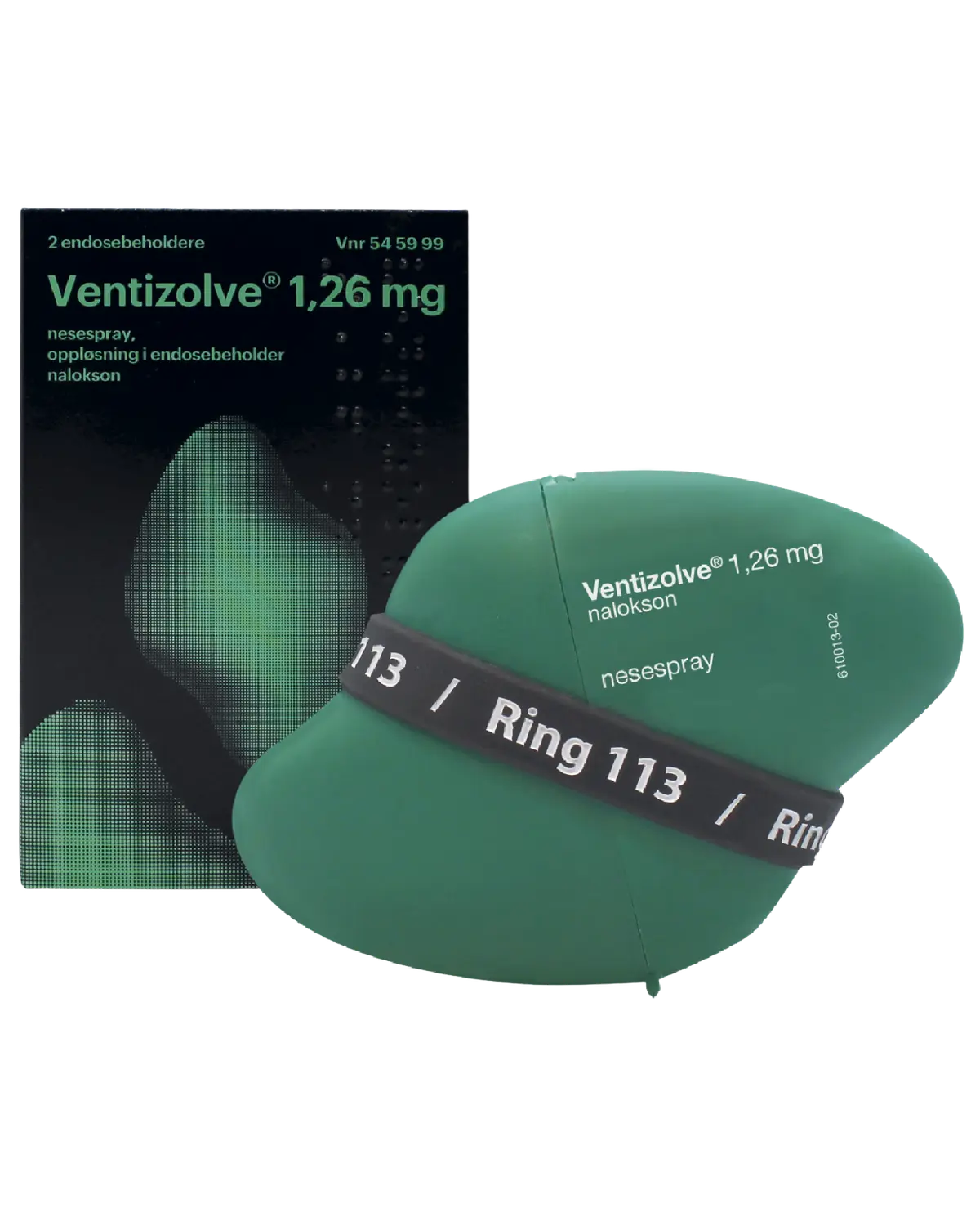 Ventizolve 1,26 mg nesespray i endosebeholder 2x1 dose