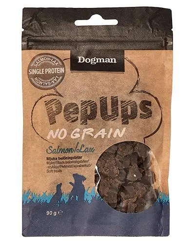 Dogman Pep Ups No Grain godbiter laks 90 g