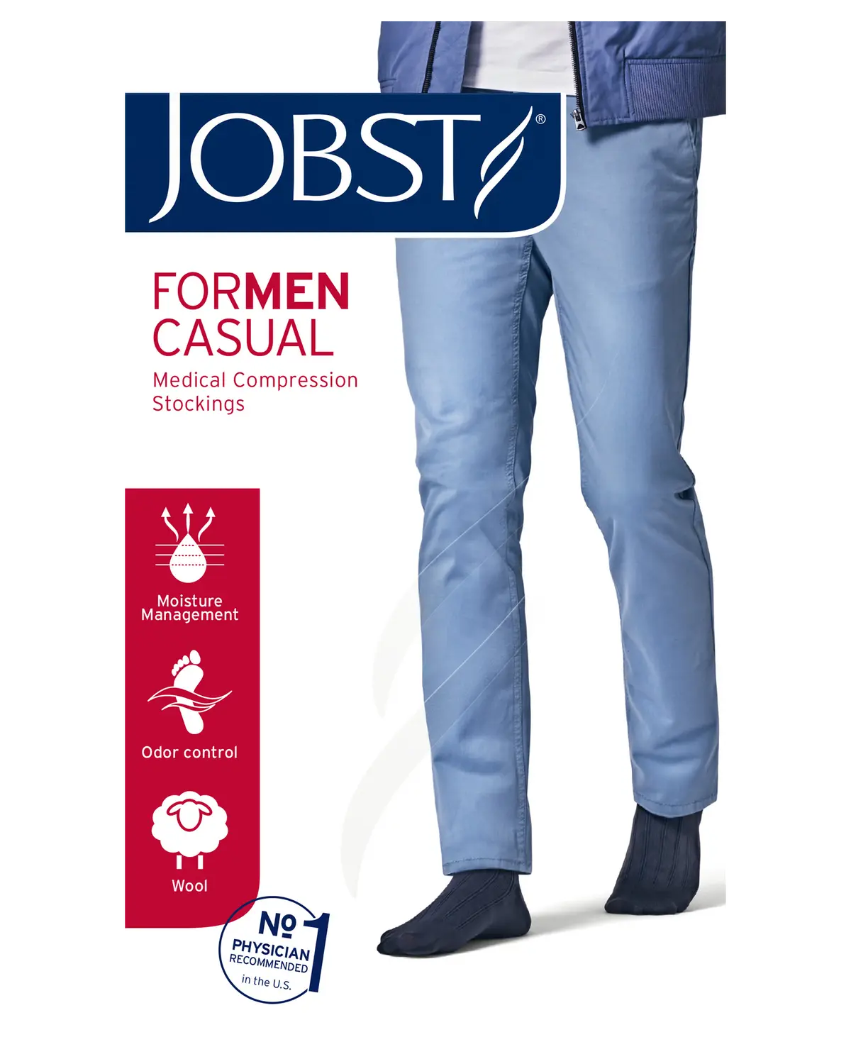 for Men Casual klasse 2 knestrømpe sort M
