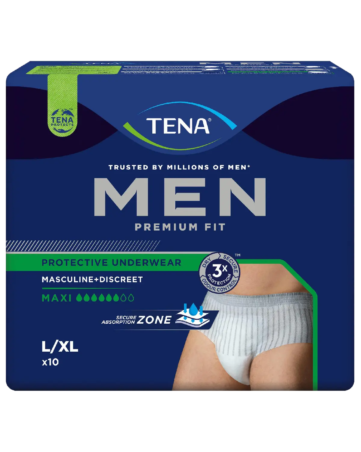 Men Protective Underwear Maxi buksebleie L/XL