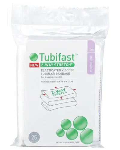 tubebandasje 20cmx1m lilla