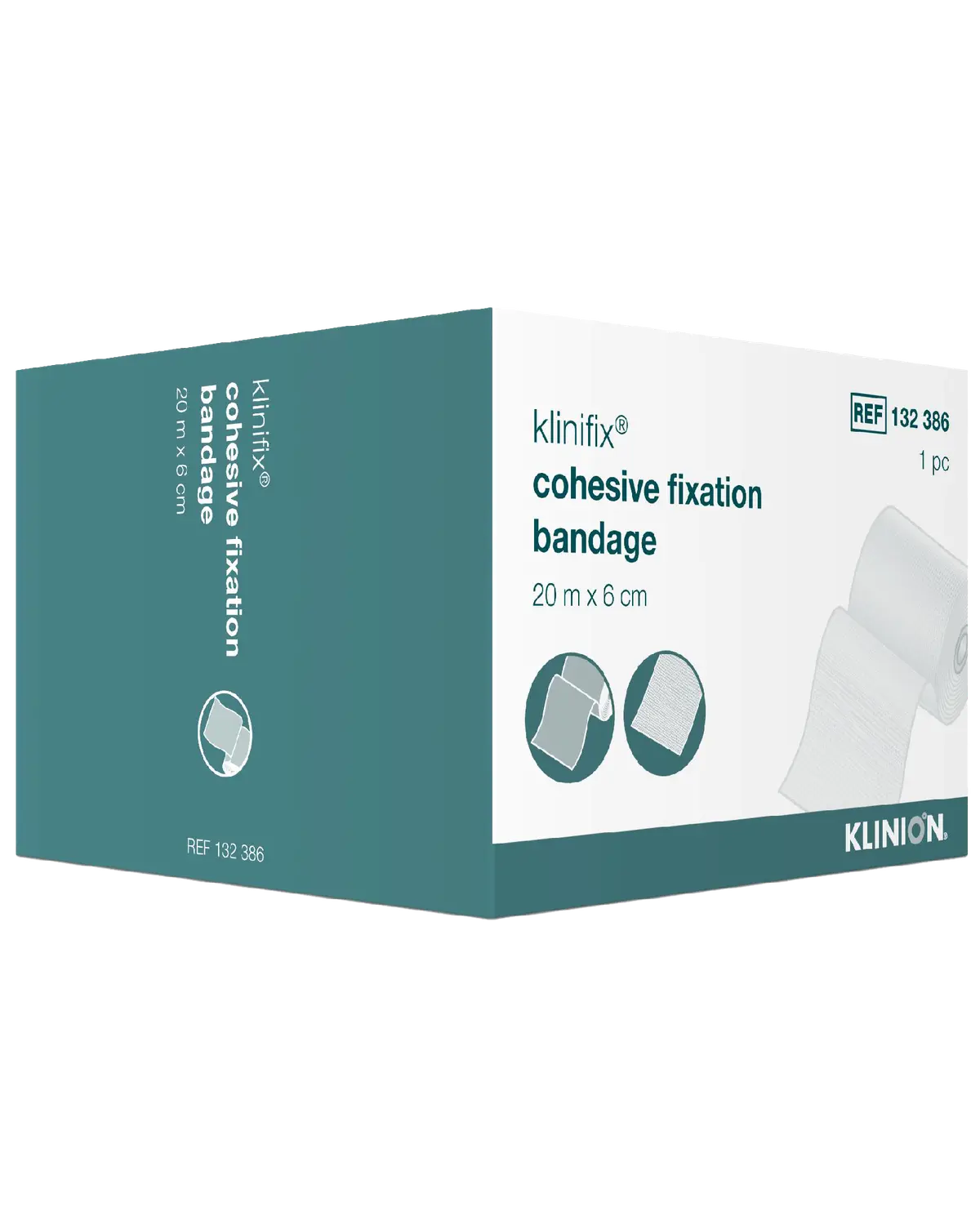 Klinifix Cohesive elastisk bind 6 cm x 20 m 1 stk