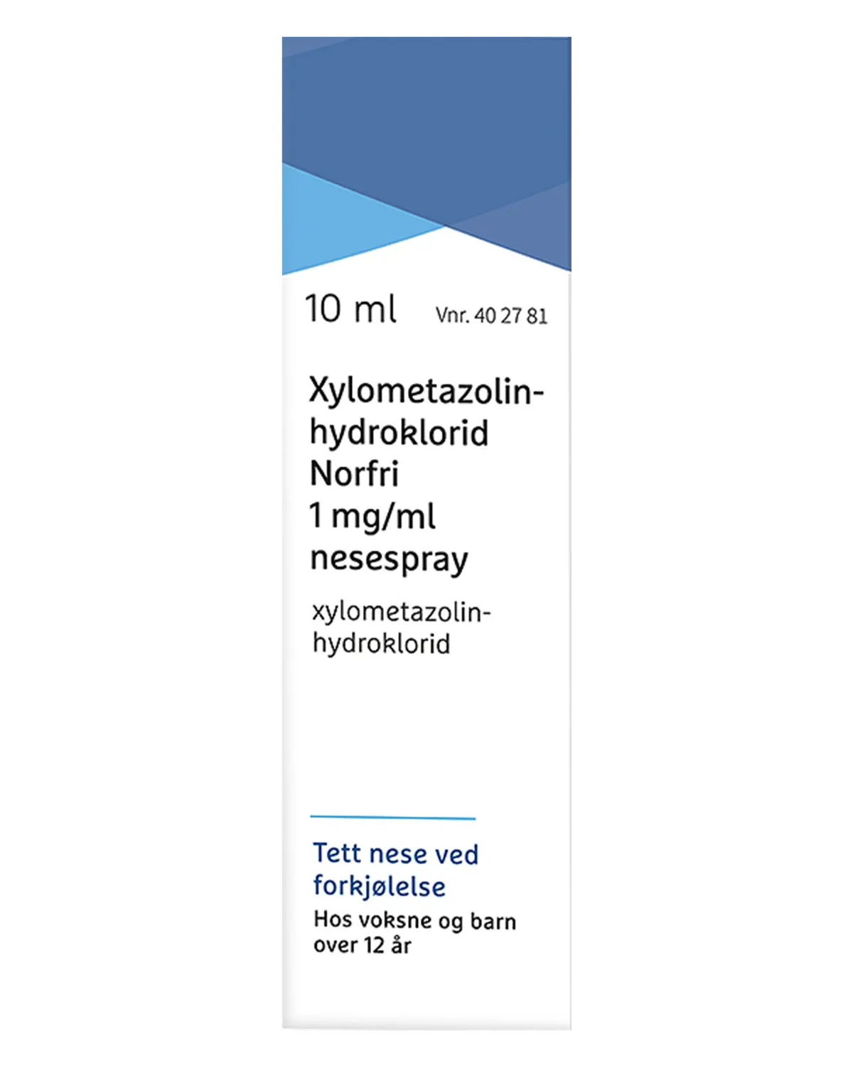 Xylometazolinhydroklorid Norfri 1 mg/ml nesespray 10 ml