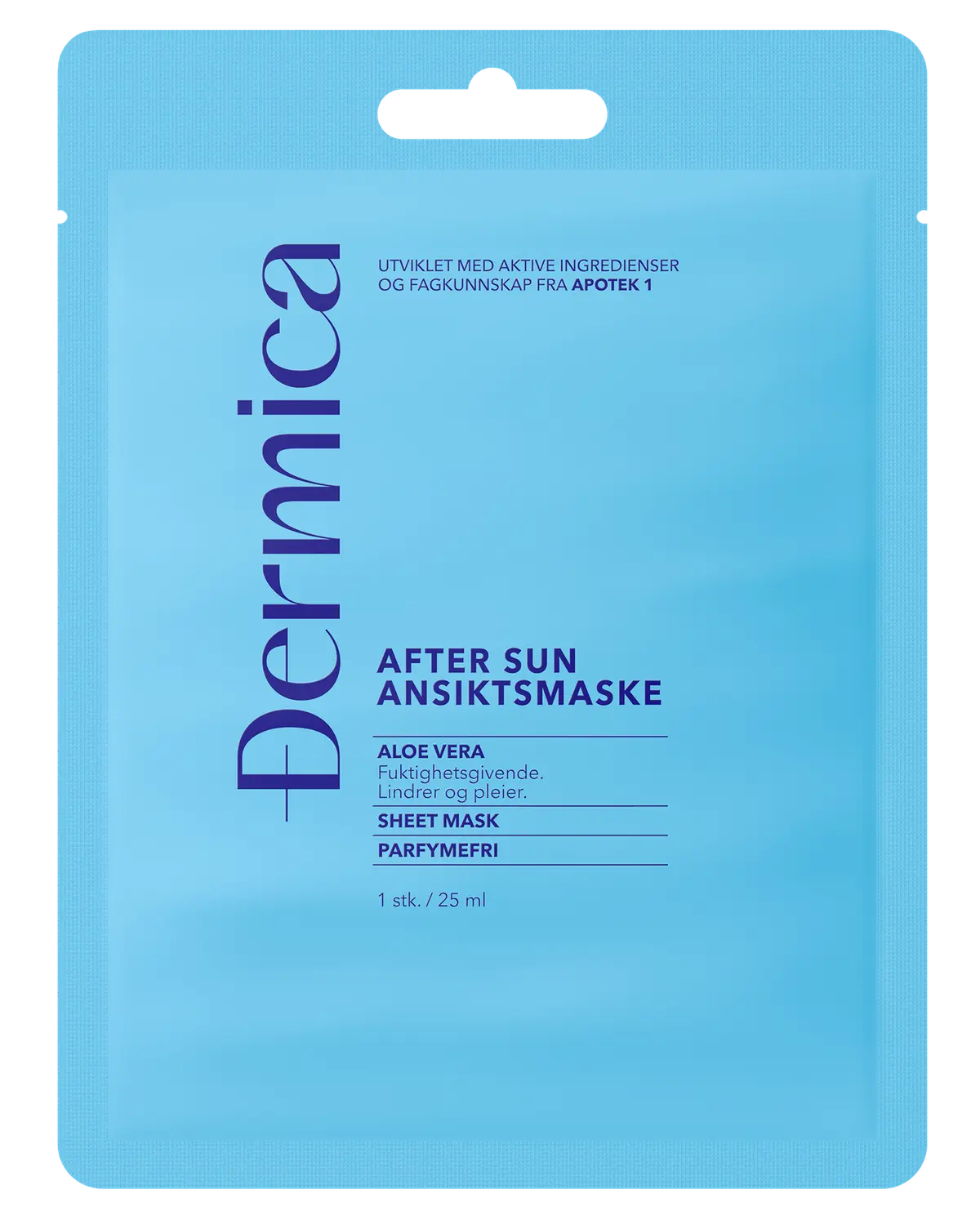 Dermica aftersun ansiktsmaske sheet mask 1 stk