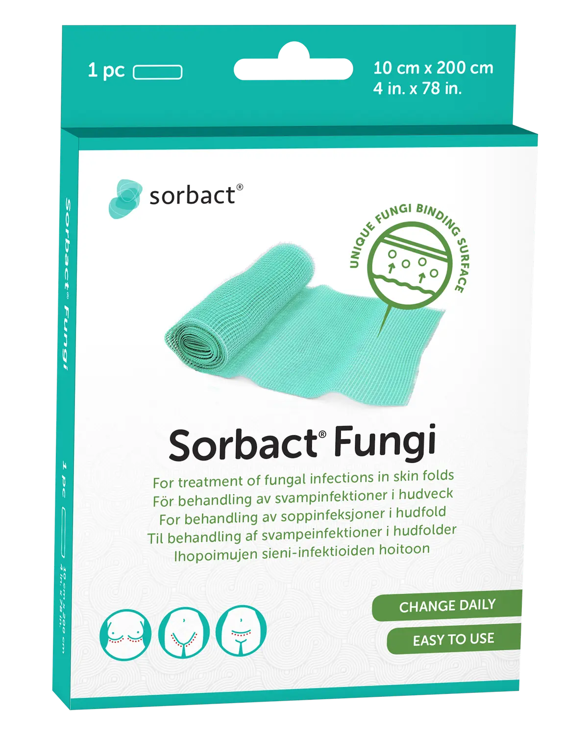 Sorbact Fungi bandasje 10x200cm 1 stk