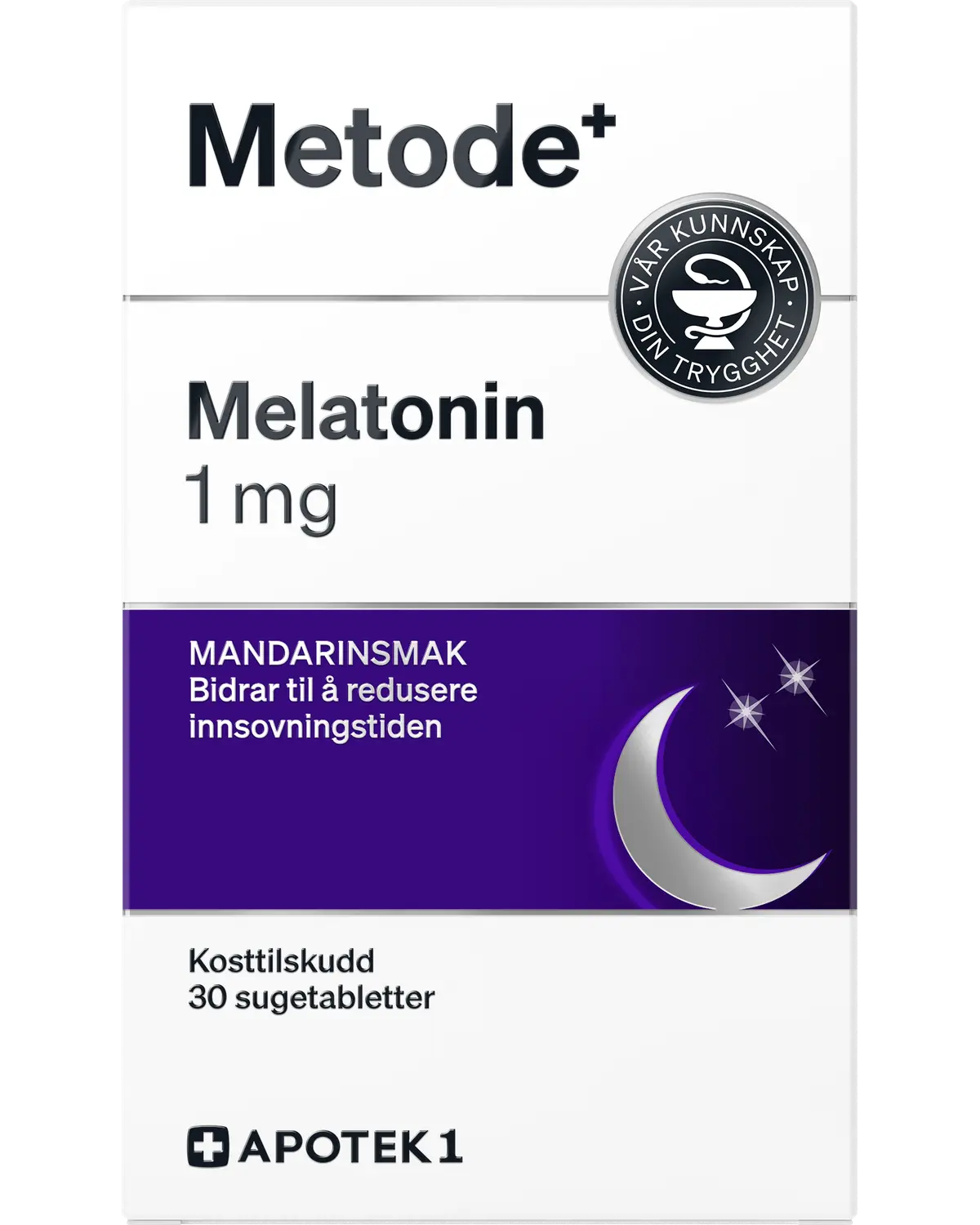 Metode melatonin 1 mg sugetabletter med smak av mandarin 30 stk