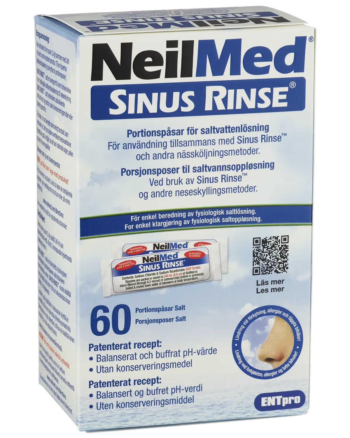 NeilMed Sinus Rinse porsjonsposer med salt refill 60 stk
