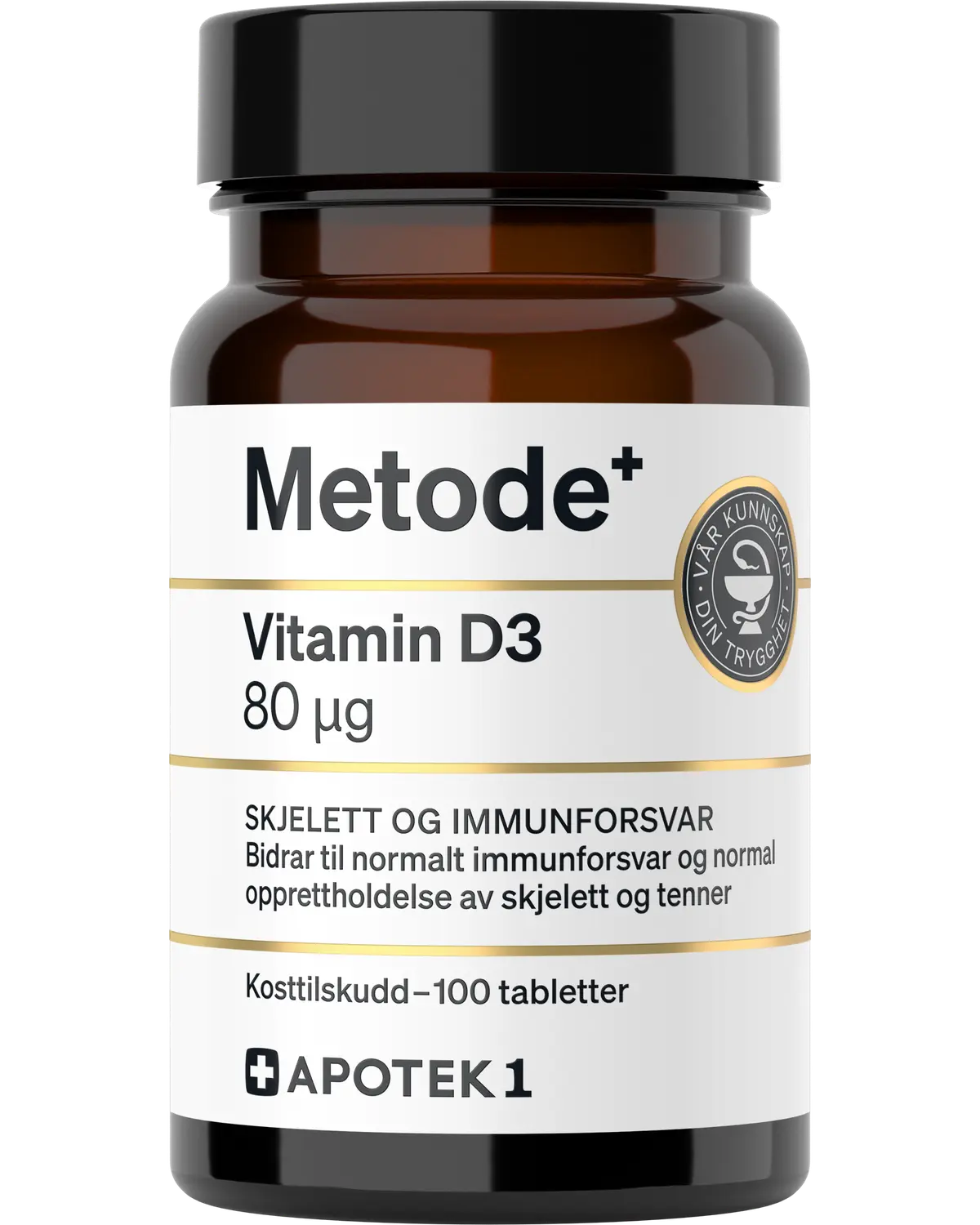 Metode Vitamin D3 80 mcg tabletter 100 stk