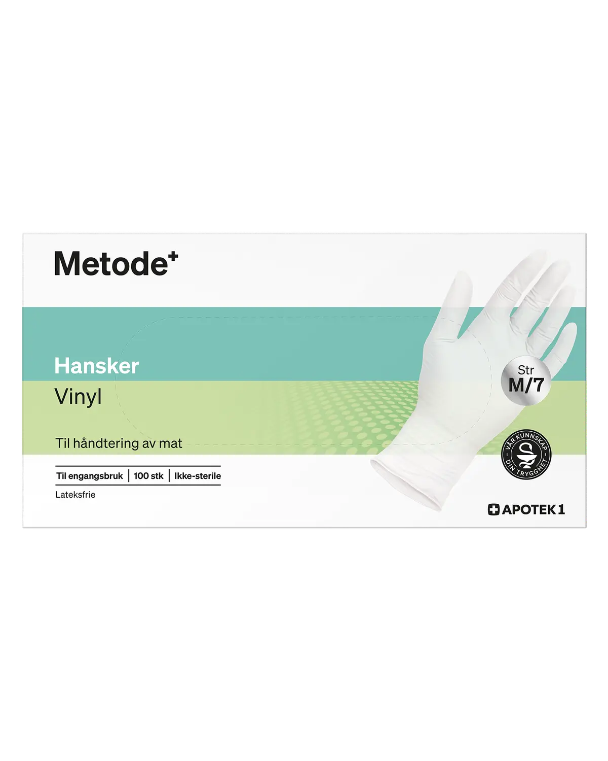 Metode hansker vinyl str M/7 100 stk