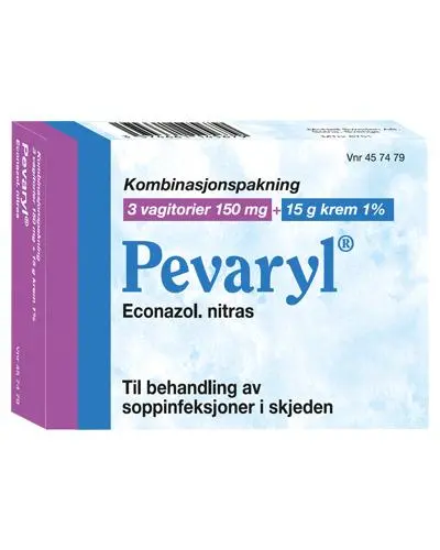 Pevaryl 150 mg vagitorier og 1 % krem 3+15 g